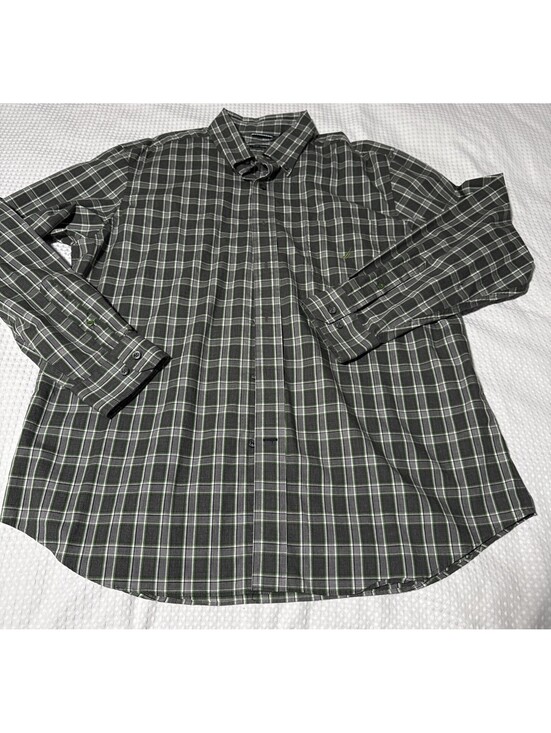 Nautica Other - 🎄Men’s Dress Shirt Nautica XL Long Sleeve Green Gray